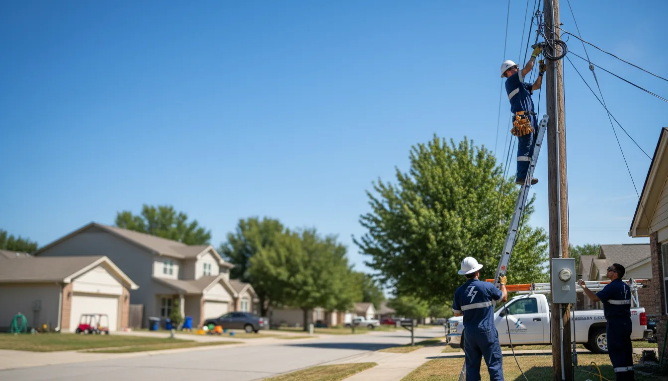 Residential electrician providing installation services in Harris, MO